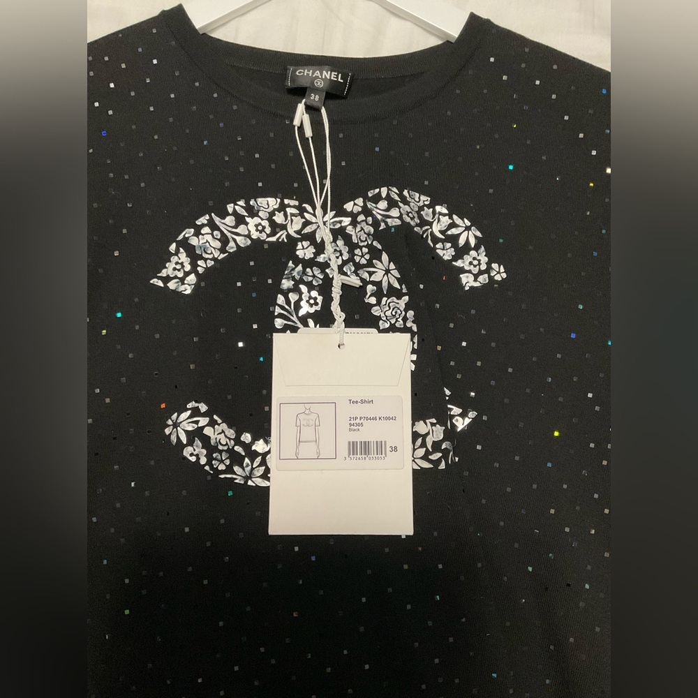Chanel black 2021 Graphic Print T-Shirt
